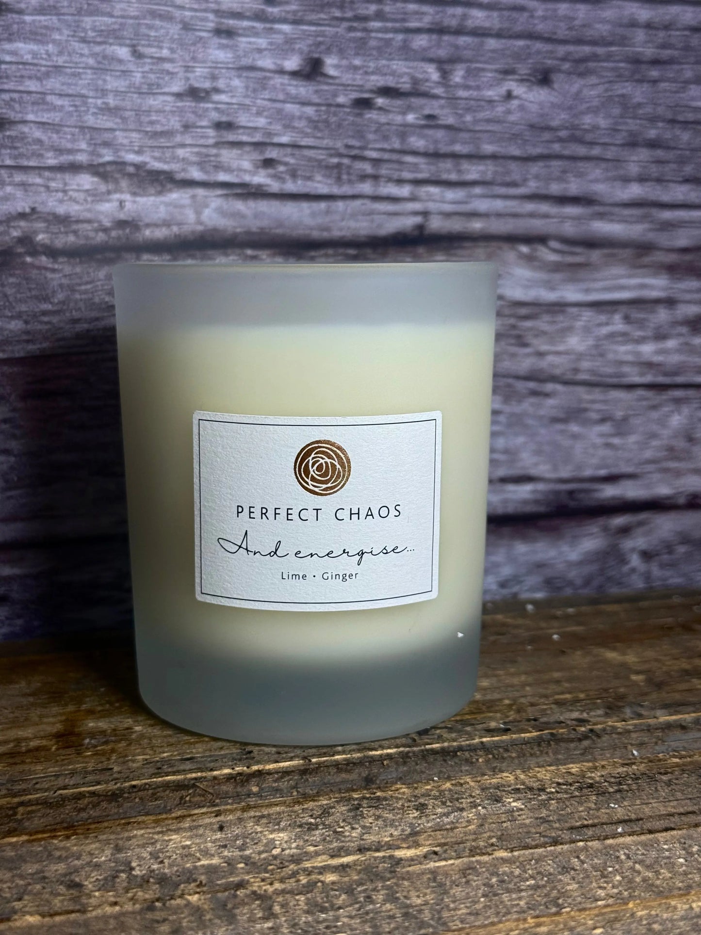 Frosted Glass Candle - And Energise Perfect Chaos