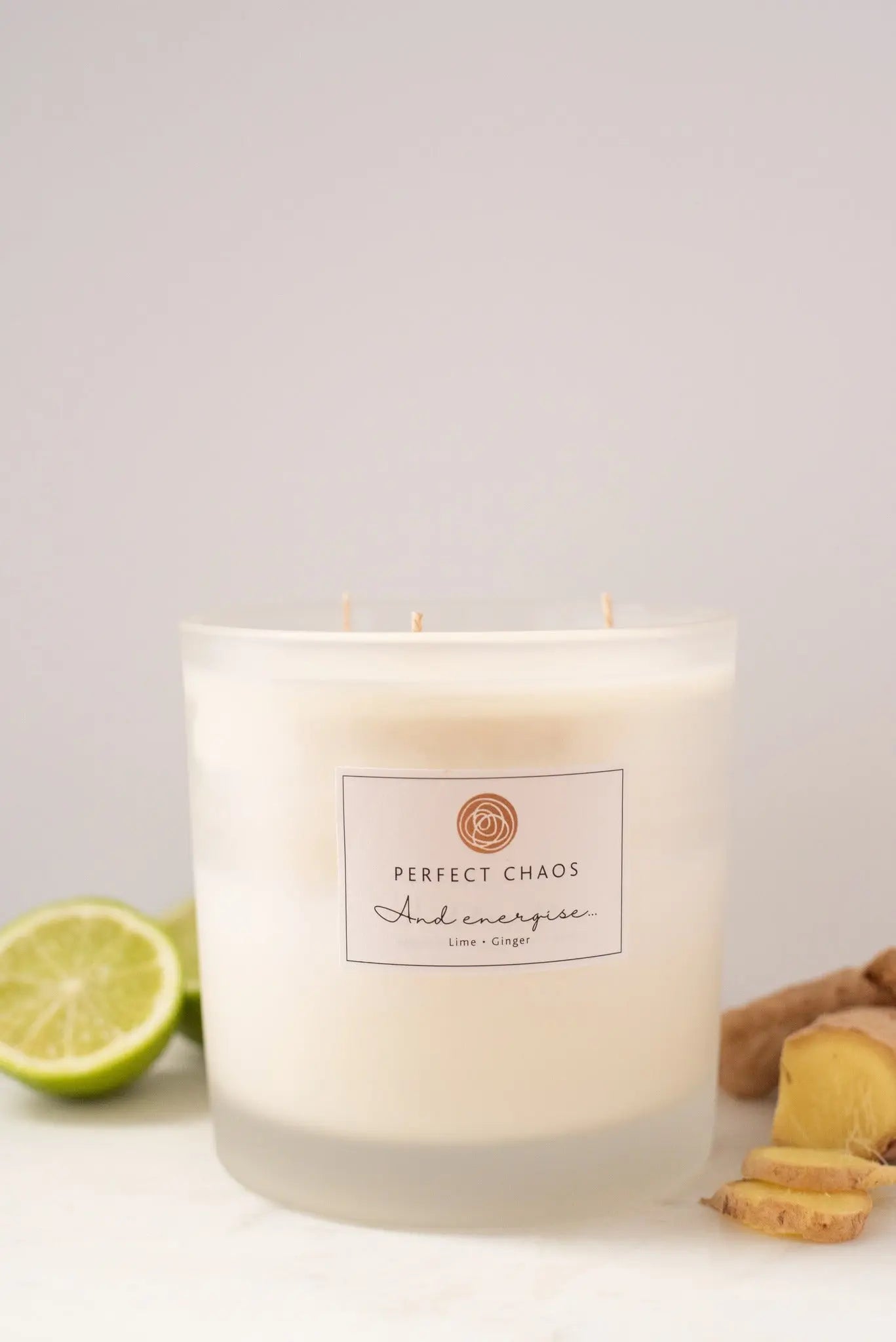 Frosted Glass Candle - And Energise Perfect Chaos