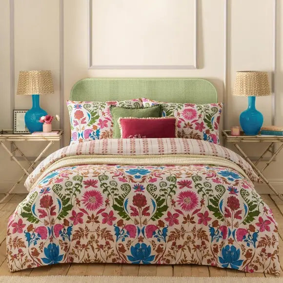 Furn Curious Lotus Reversible Duvet Cover and Pillowcase Set Dunelm
