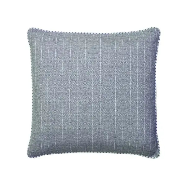 Furrow Denim, Sustainable Feather, Cushion Eco-conscious & Linen Blend & Viscose Blend Herringbone & Small Prints Andrew Martin
