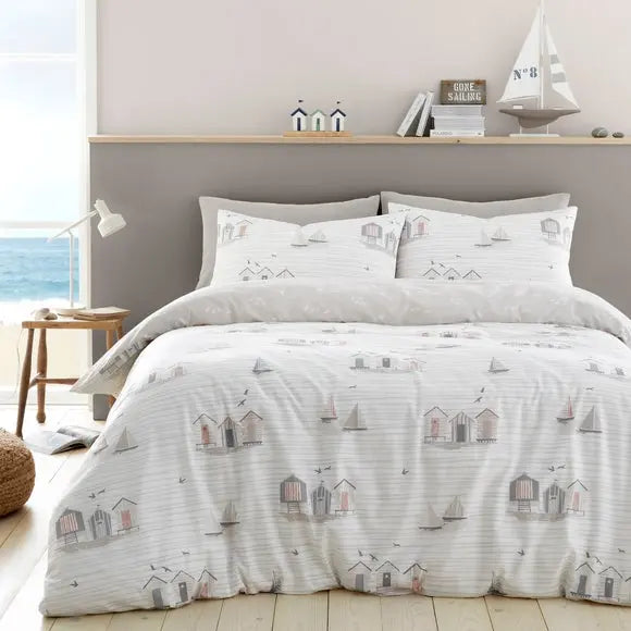 Fusion Beach Huts Duvet Cover and Pillowcase Set Dunelm