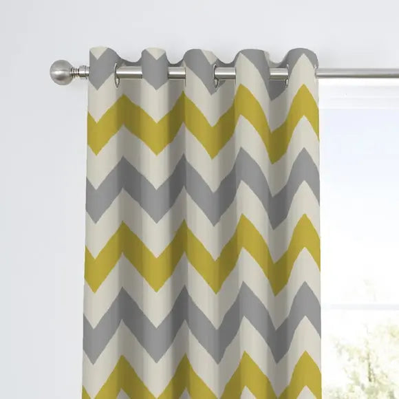 Fusion Chevron Eyelet Curtains Dunelm