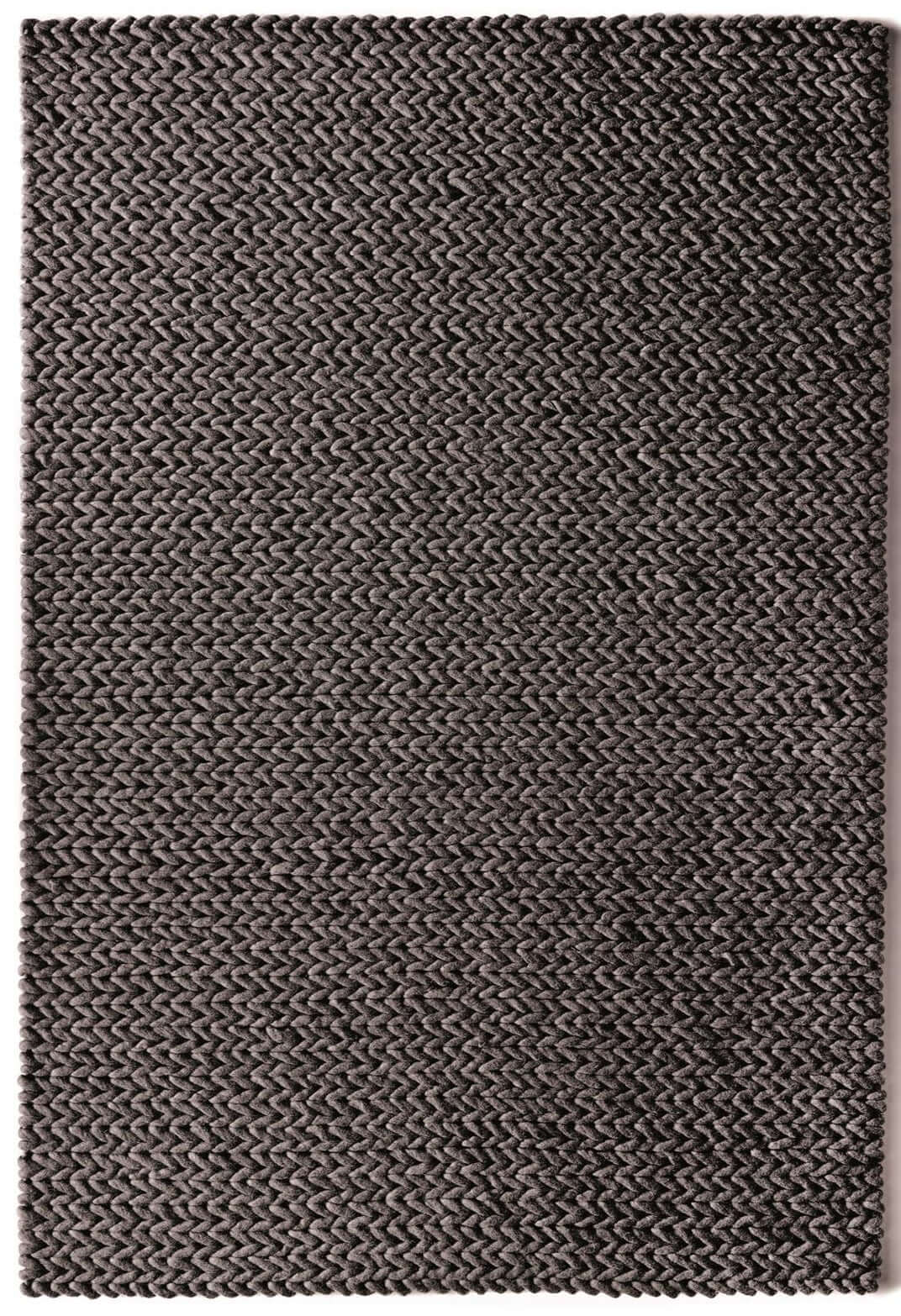 Fusion Dark Grey Braided Wool Rug The Rugs