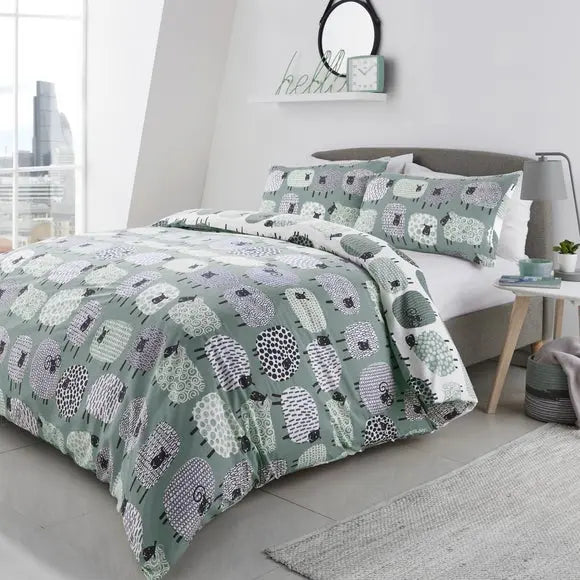 Fusion Dotty Sheep Duvet Cover & Pillowcase Set Dunelm