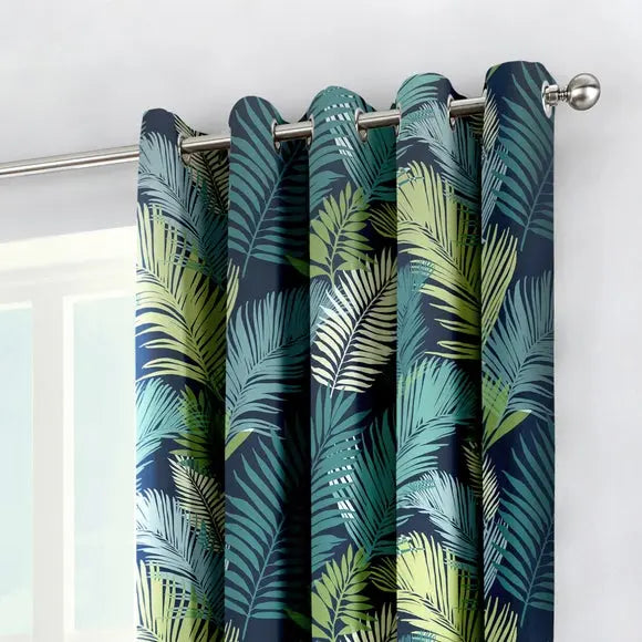 Fusion Tropical Eyelet Curtains Dunelm