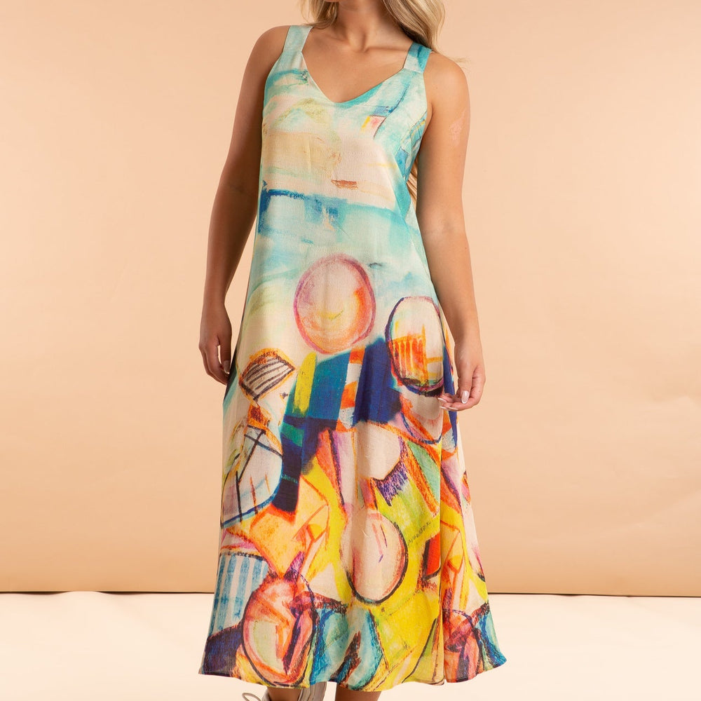 Printed Chiffon Midi Dress inara