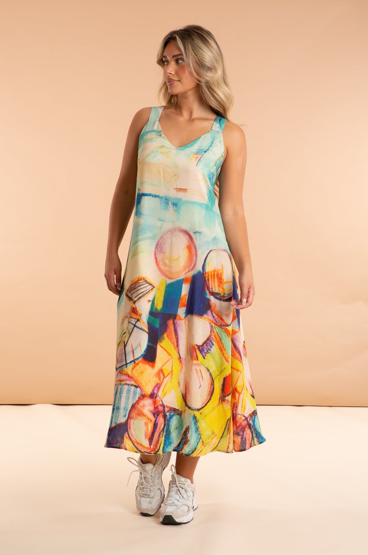 Printed Chiffon Midi Dress inara