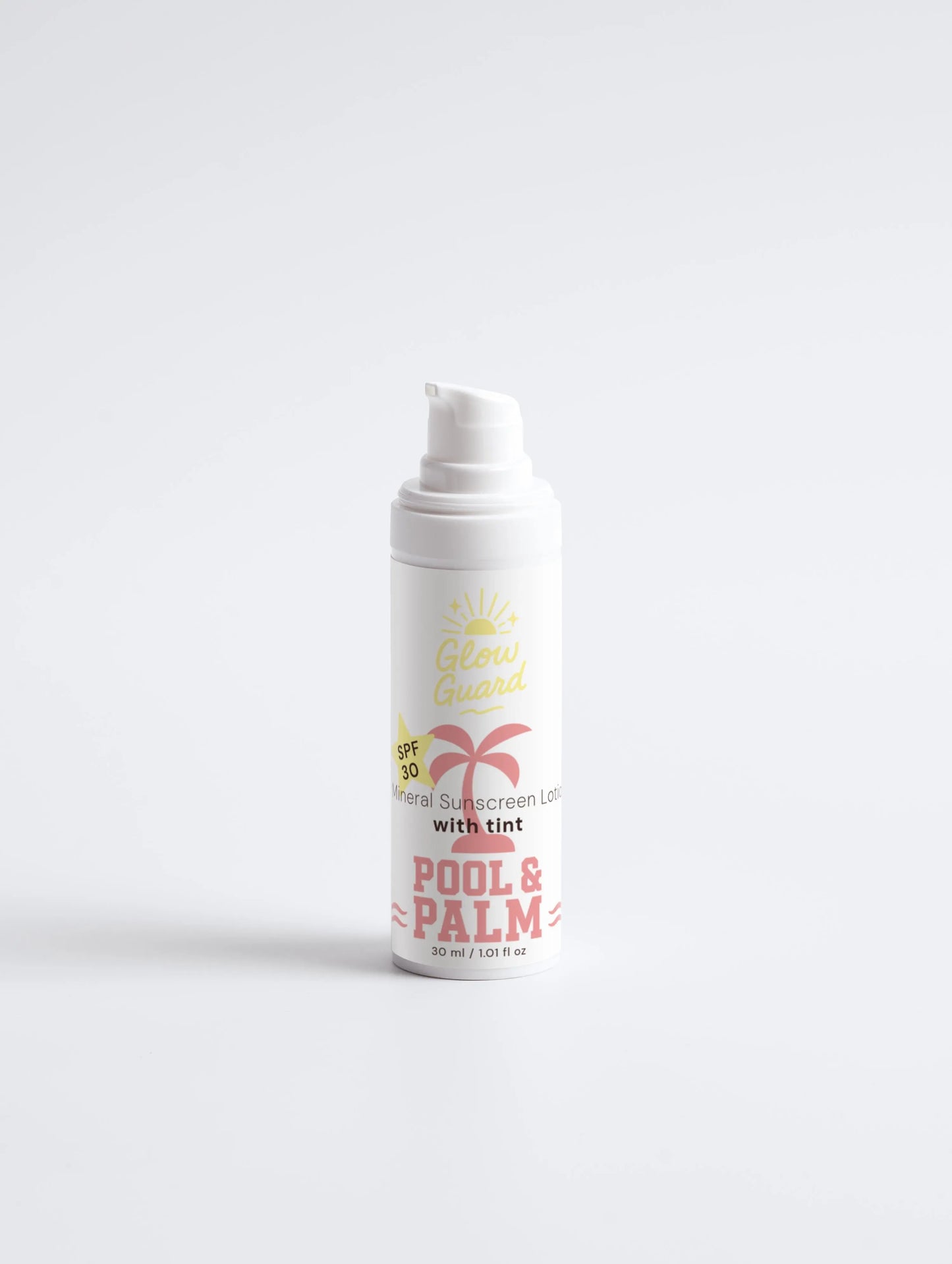 GLOW GUARD LOTION: Sunscreen SPF30, with tint (30ml) Pool & Palm