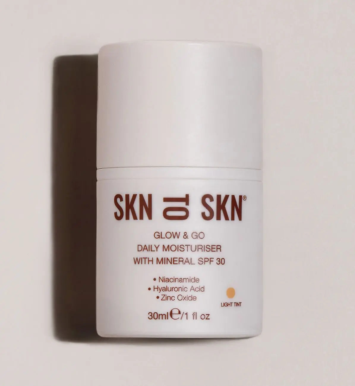 GLOW & GO DAILY MOISTURISER WITH MINERAL SPF 30 SKN TO SKN