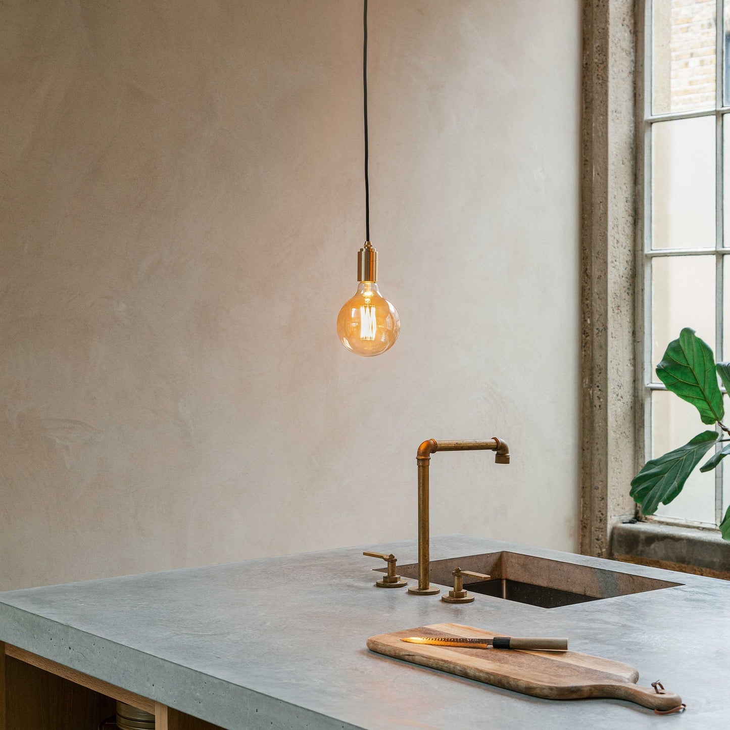 Gaia Pendant Light in Oak Tala
