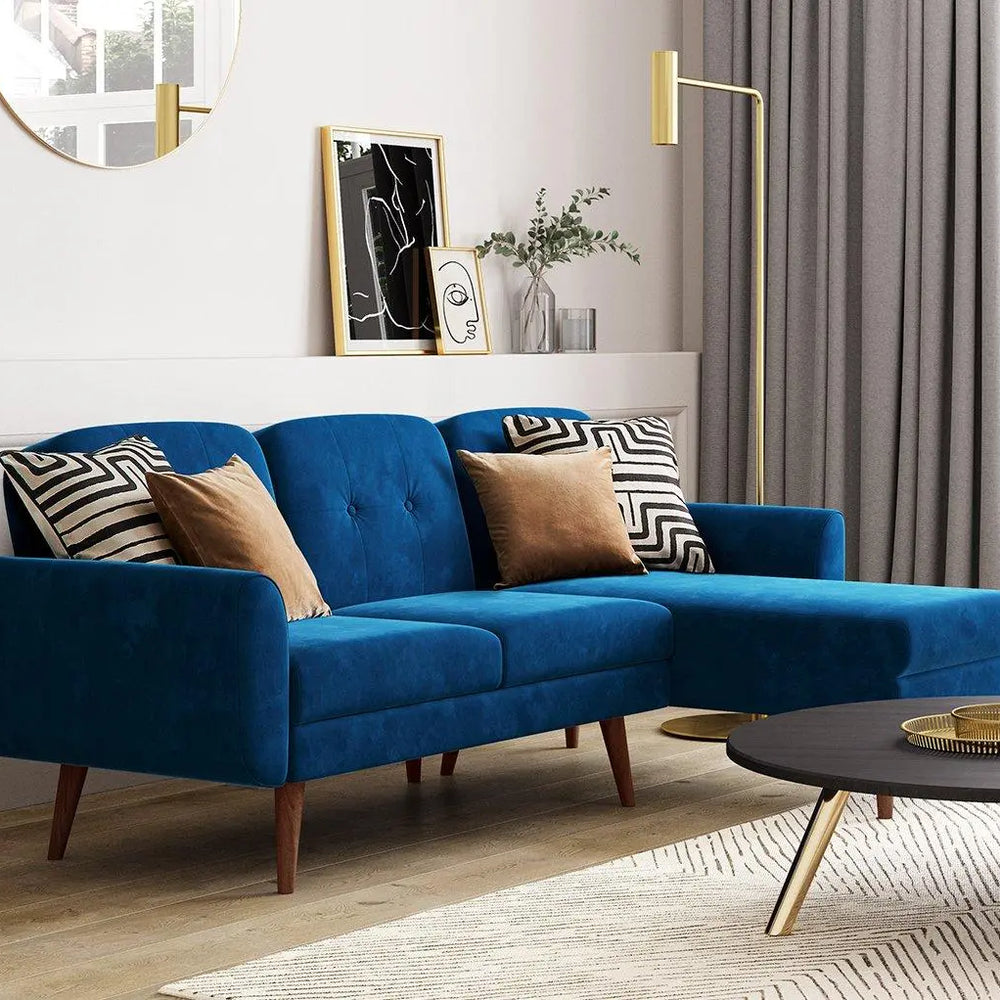 Gallway 3 Seater Corner Sofa Bed - Blue Dreams