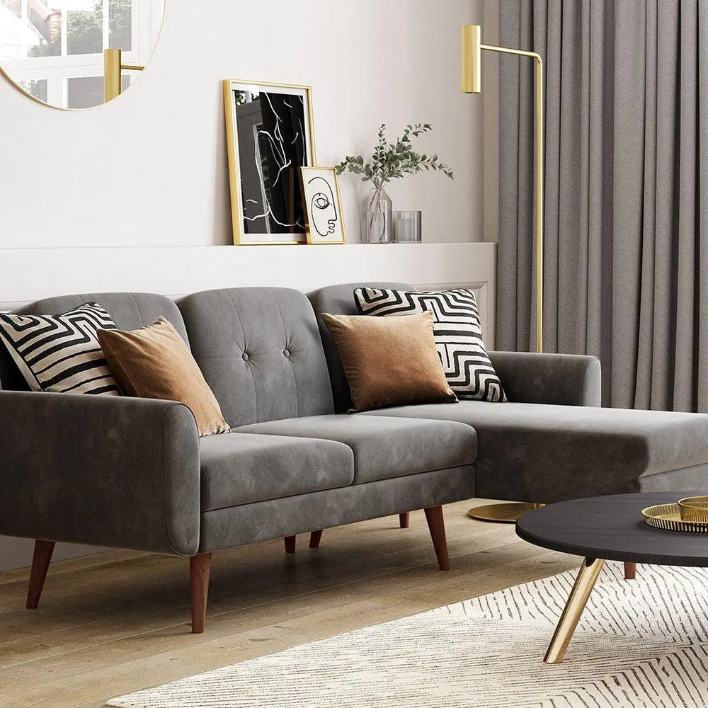 Gallway 3 Seater Corner Sofa Bed - Grey Dreams