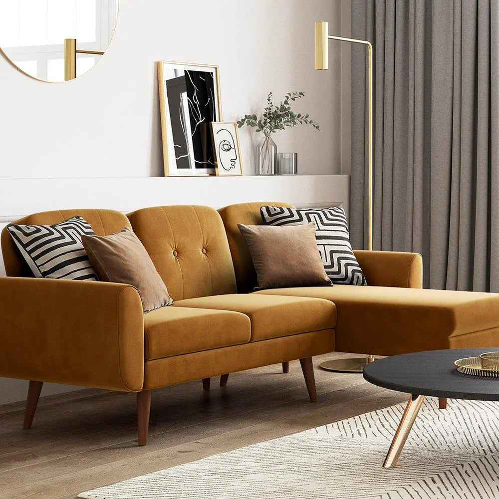 Gallway 3 Seater Corner Sofa Bed - Orange Dreams