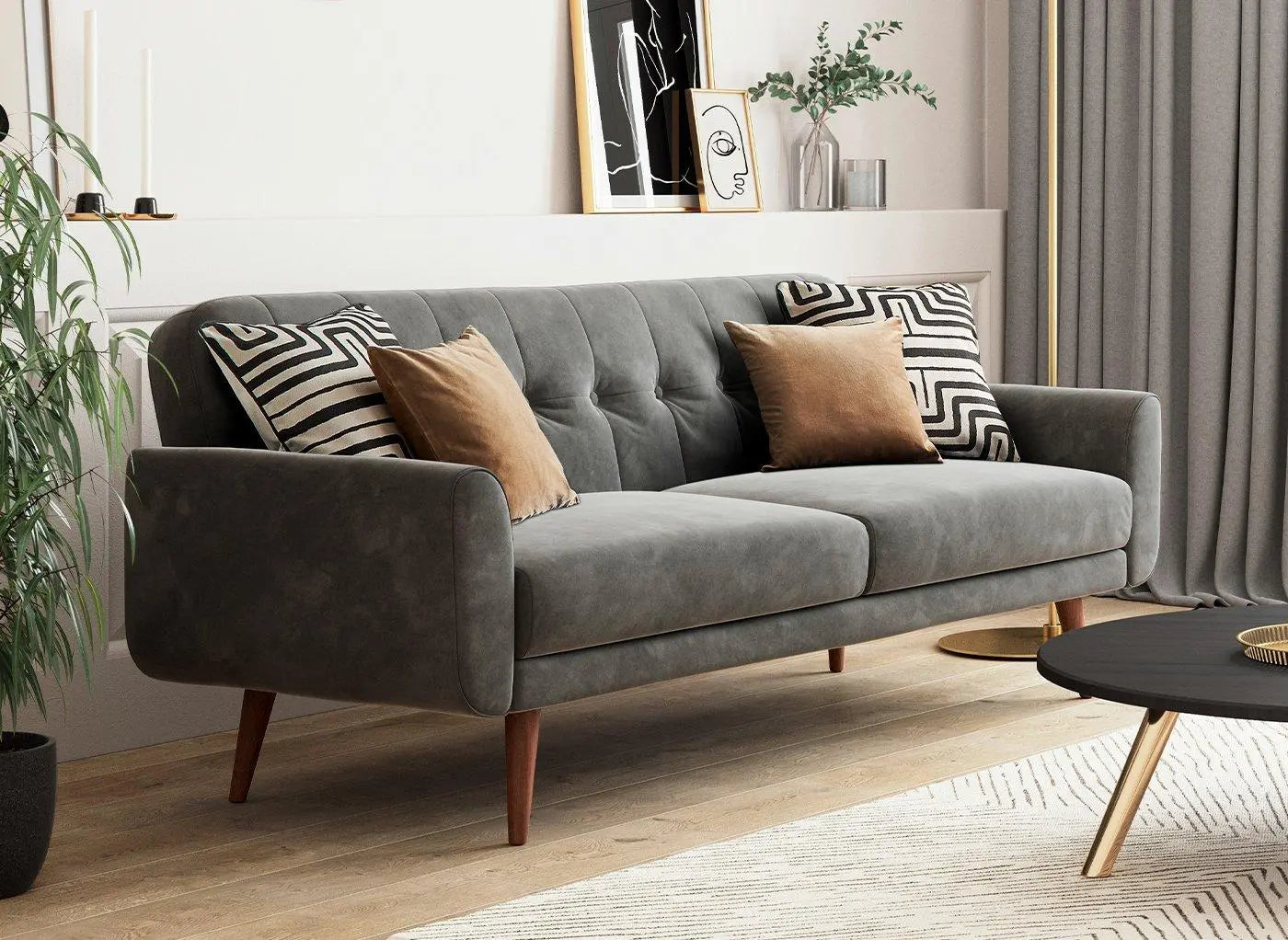 Gallway 3 Seater Sofa Bed - Grey Dreams