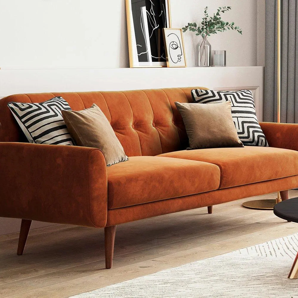 Gallway 3 Seater Sofa Bed - Orange Dreams