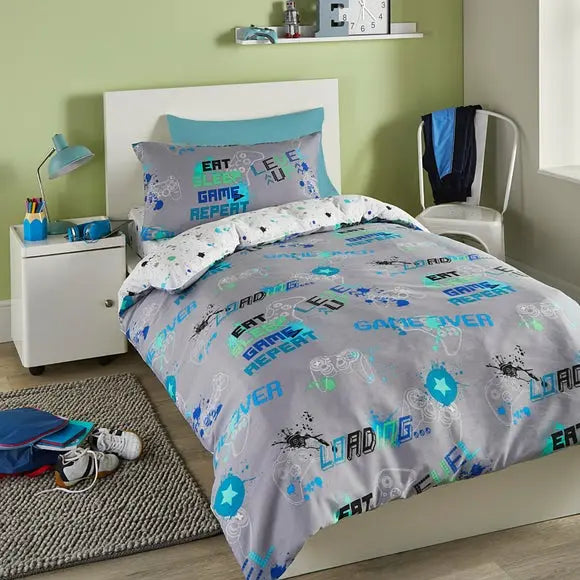 Game Glow Duvet Cover and Pillowcase Set Dunelm