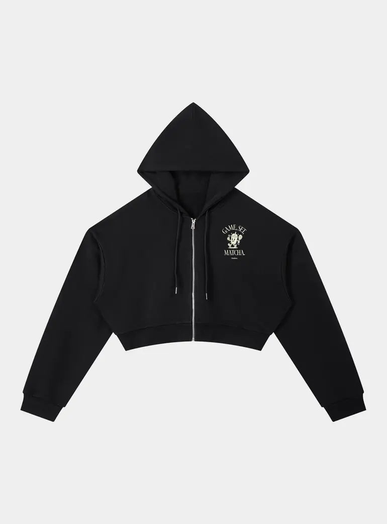 Game, Set, Matcha Cropped Hoodie Padelism
