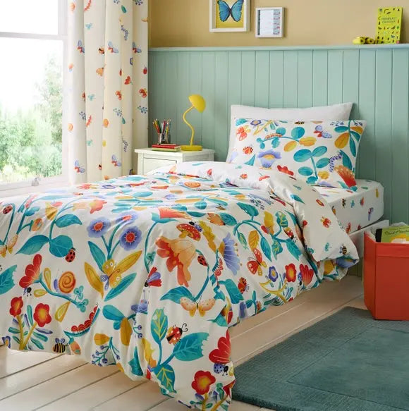 Garden Friends Reversible Duvet Cover and Pillowcase Set Dunelm