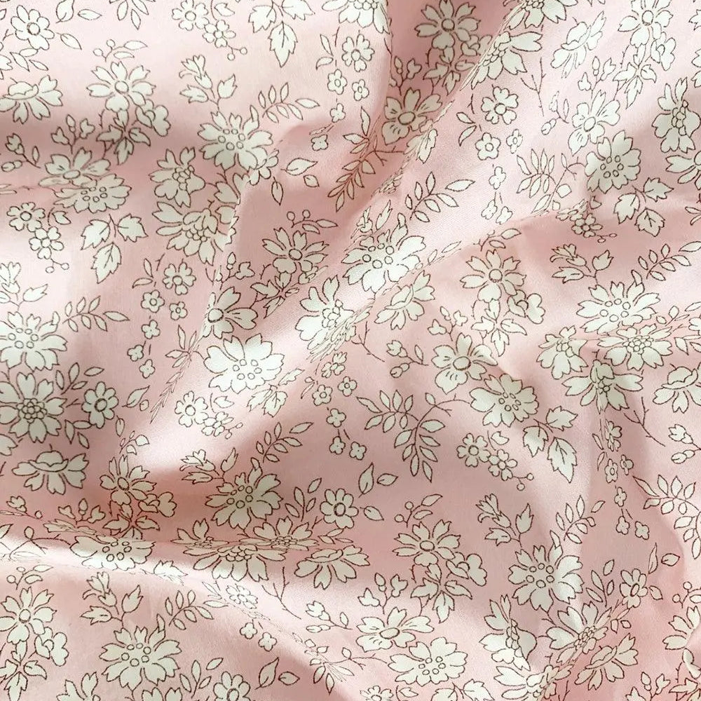 Gathered Edge Pillowcase Made With Liberty Fabric CAPEL PINK Coco & Wolf