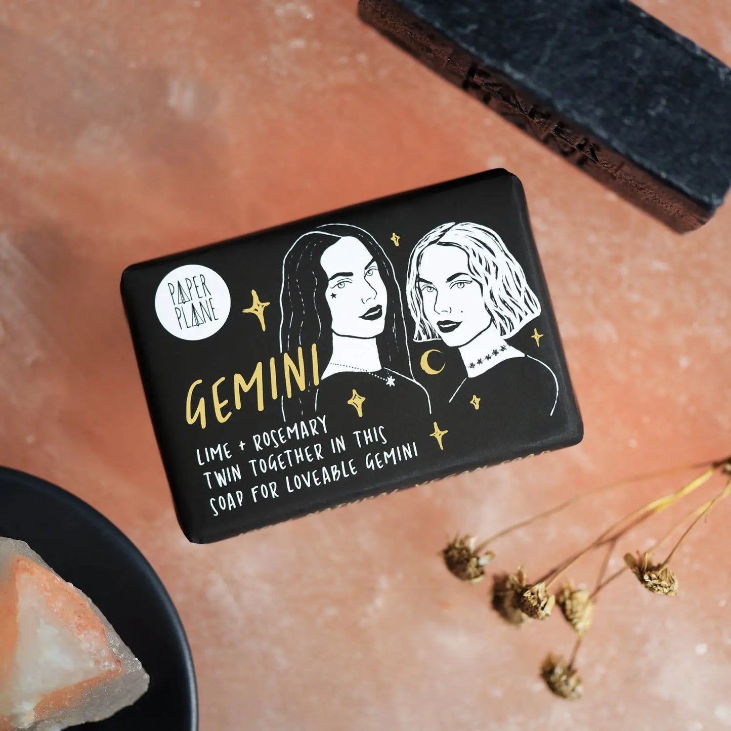 Gemini Star Sign Zodiac Bar - Natural and Vegan Horoscope Soap Paper Plane