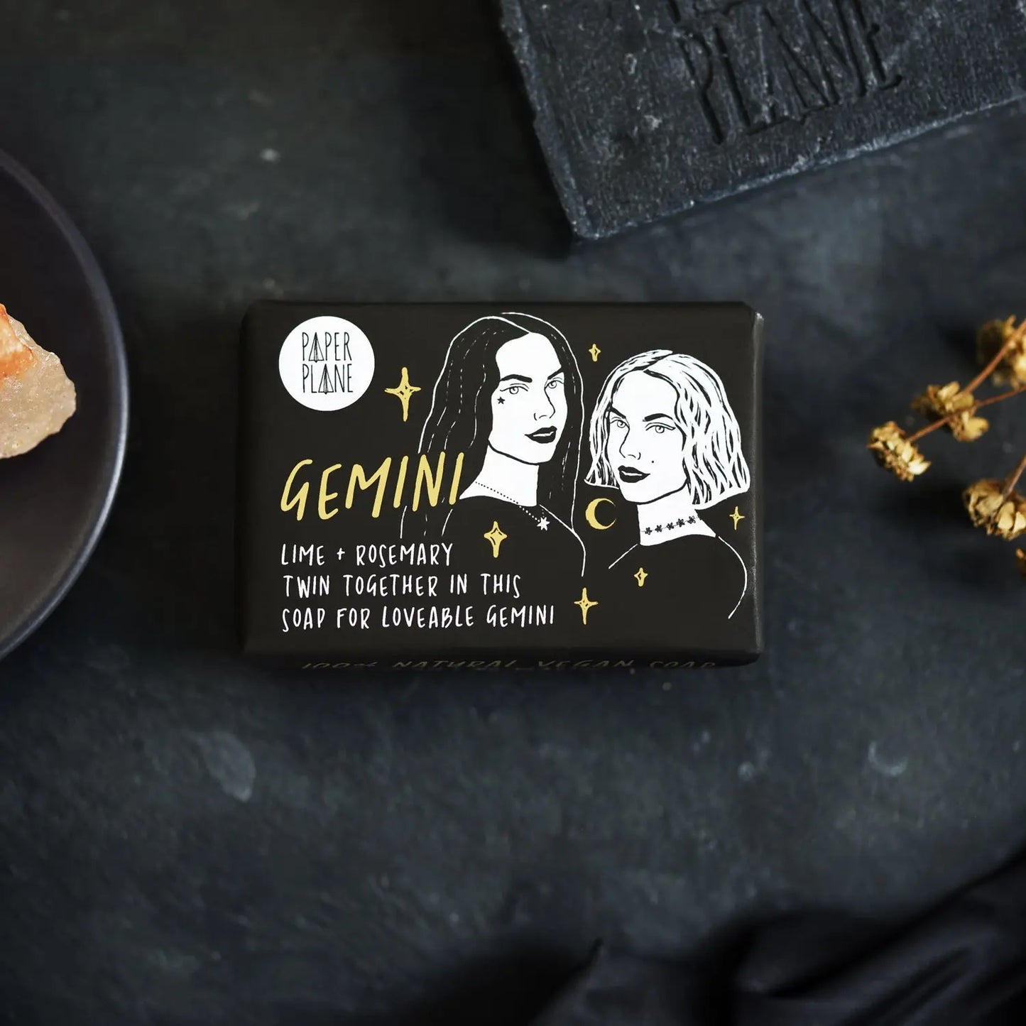 Gemini Star Sign Zodiac Bar - Natural and Vegan Horoscope Soap Paper Plane