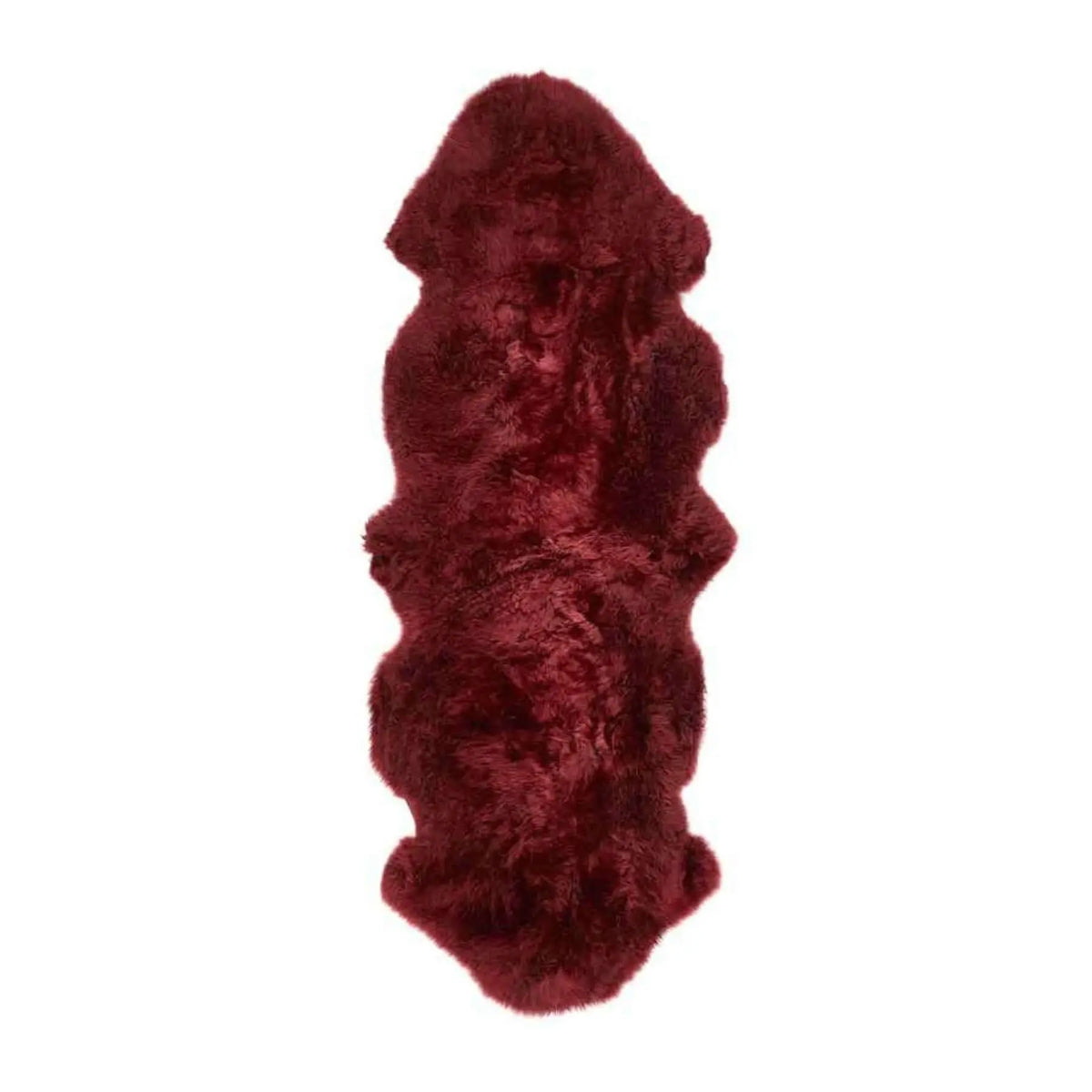 Genuine Berry Red Sheepskin Faux Fur Rug – Myza
