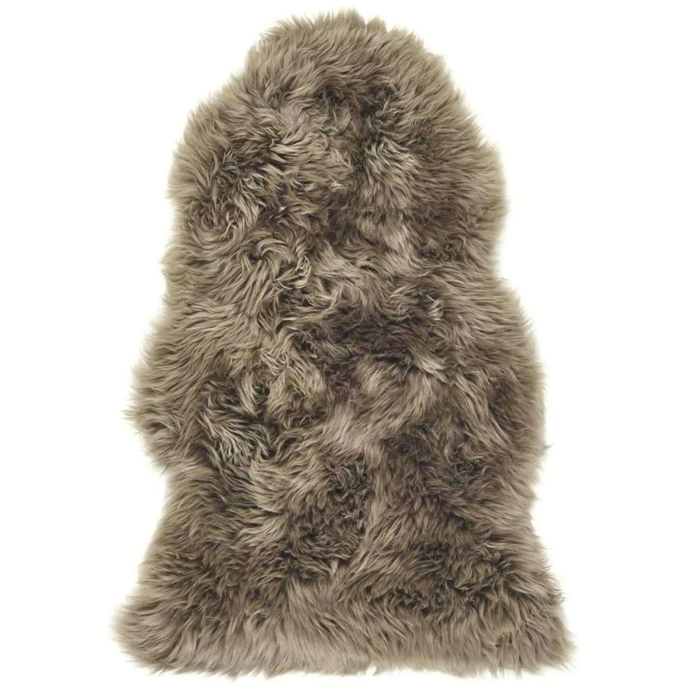 Genuine Khaki/Taupe Sheepskin Faux Fur Rug The Rugs