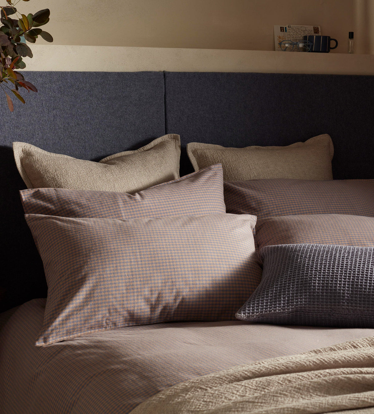 Georgie Gingham Brushed 100% Organic Cotton Pillowcase - The Secret Linen Store
