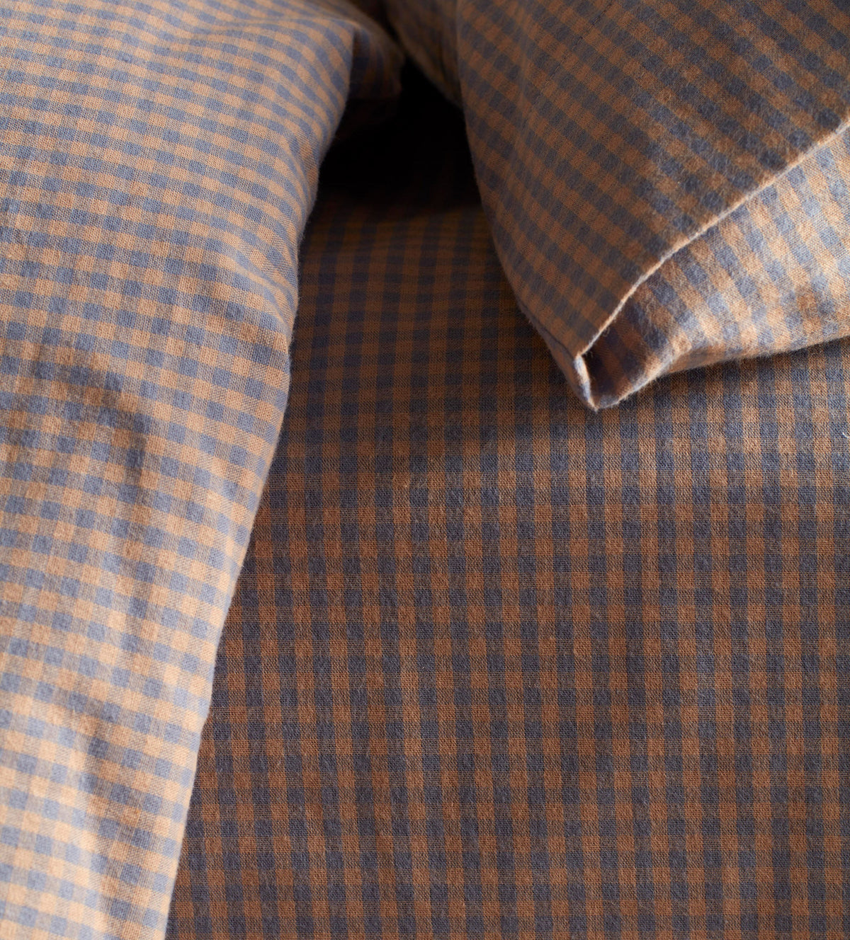 Georgie Gingham Brushed 100% Organic Cotton Fitted Sheet - The Secret Linen Store