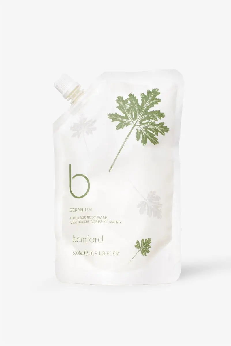 Geranium Hand and Body Wash Refill Pouch Bamford