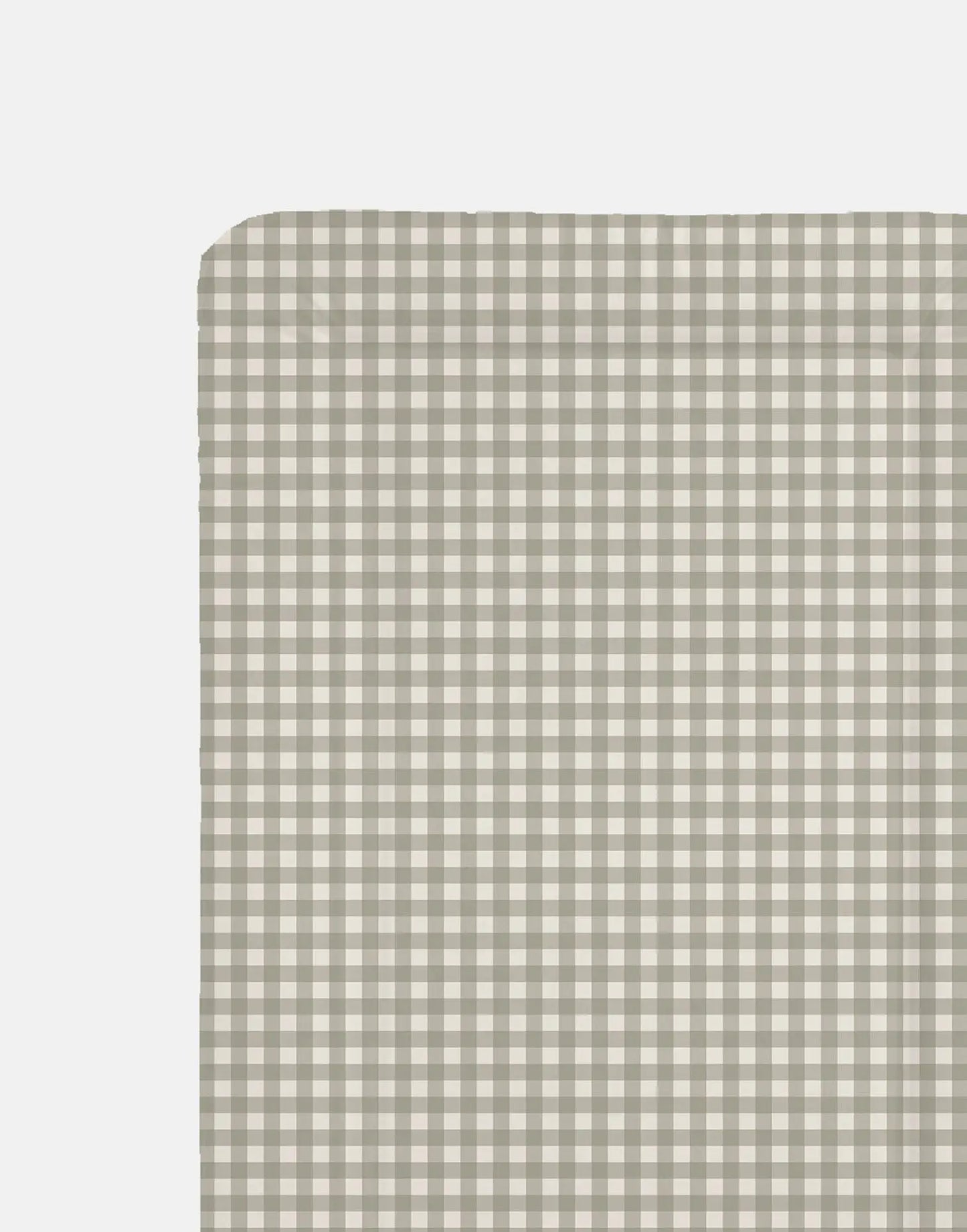 Gingham Sage Table Changing Mat Ralphie Bear