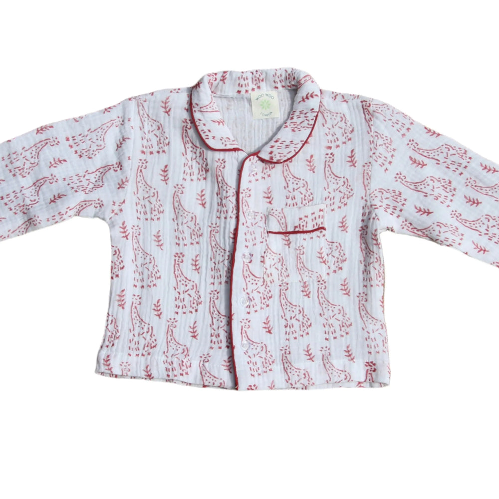 Giraffe Organic Muslin Children's Pyjamas Woo Woo London