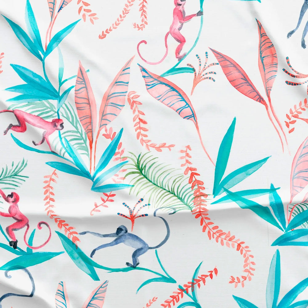 Girls Long Pyjamas - Monkeys Woodstock Laundry