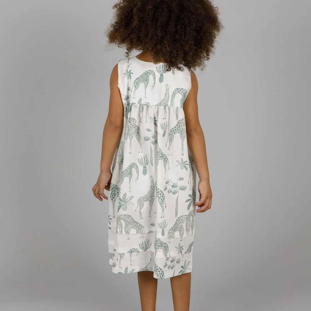 Girls Nighty - Green Giraffes Woodstock Laundry
