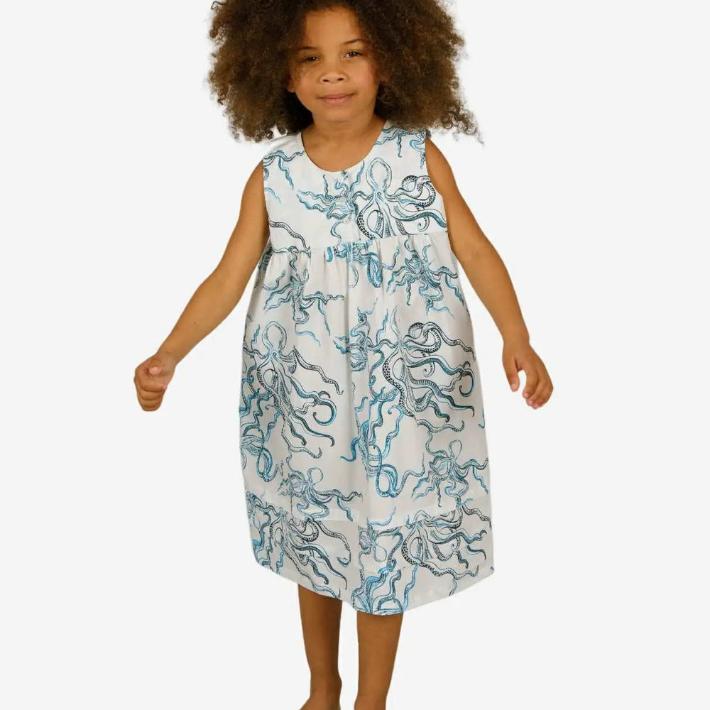 Girls Nighty - Octopus Indigo Woodstock Laundry