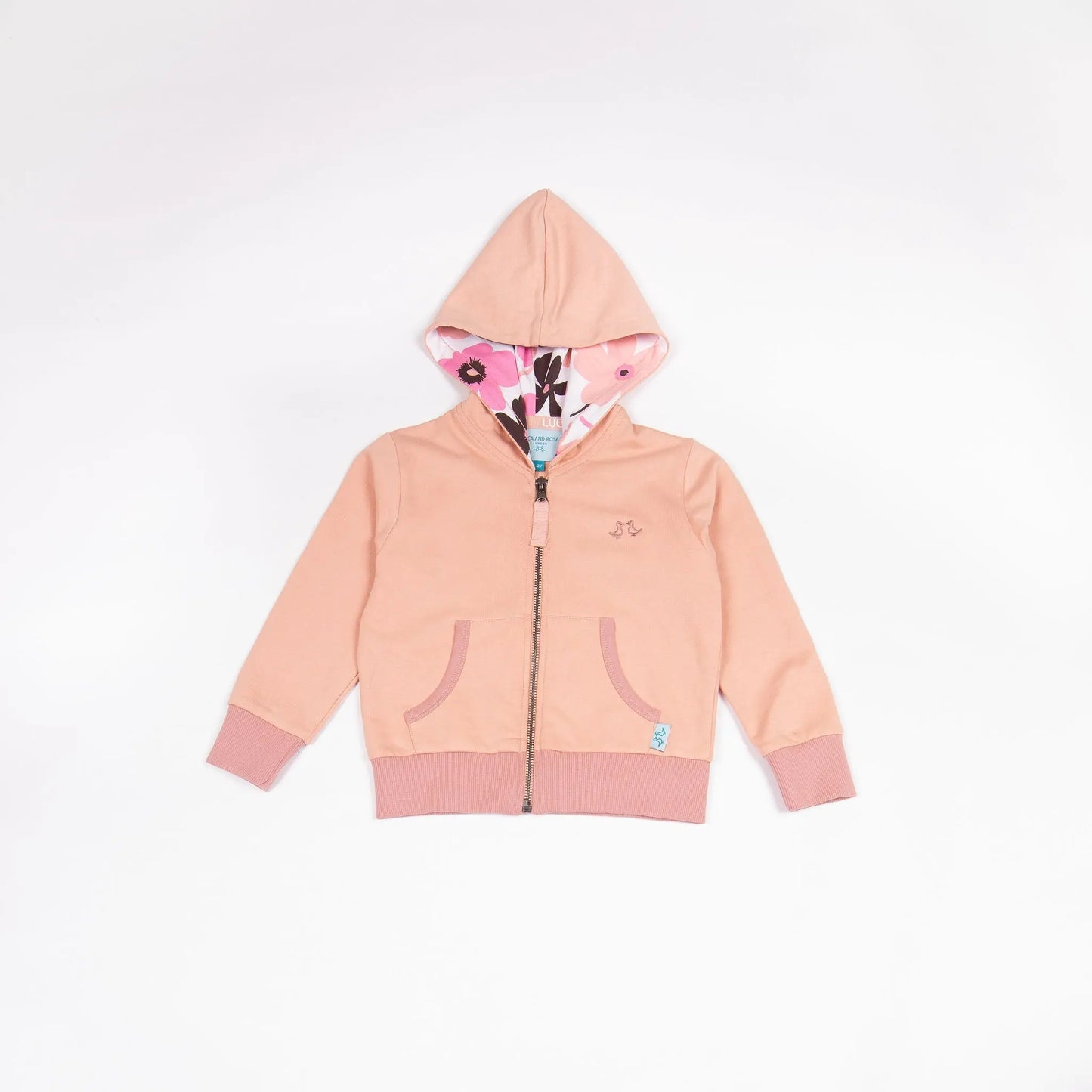 Girls Pink Jersey Lounge Hoodie Luca and Rosa