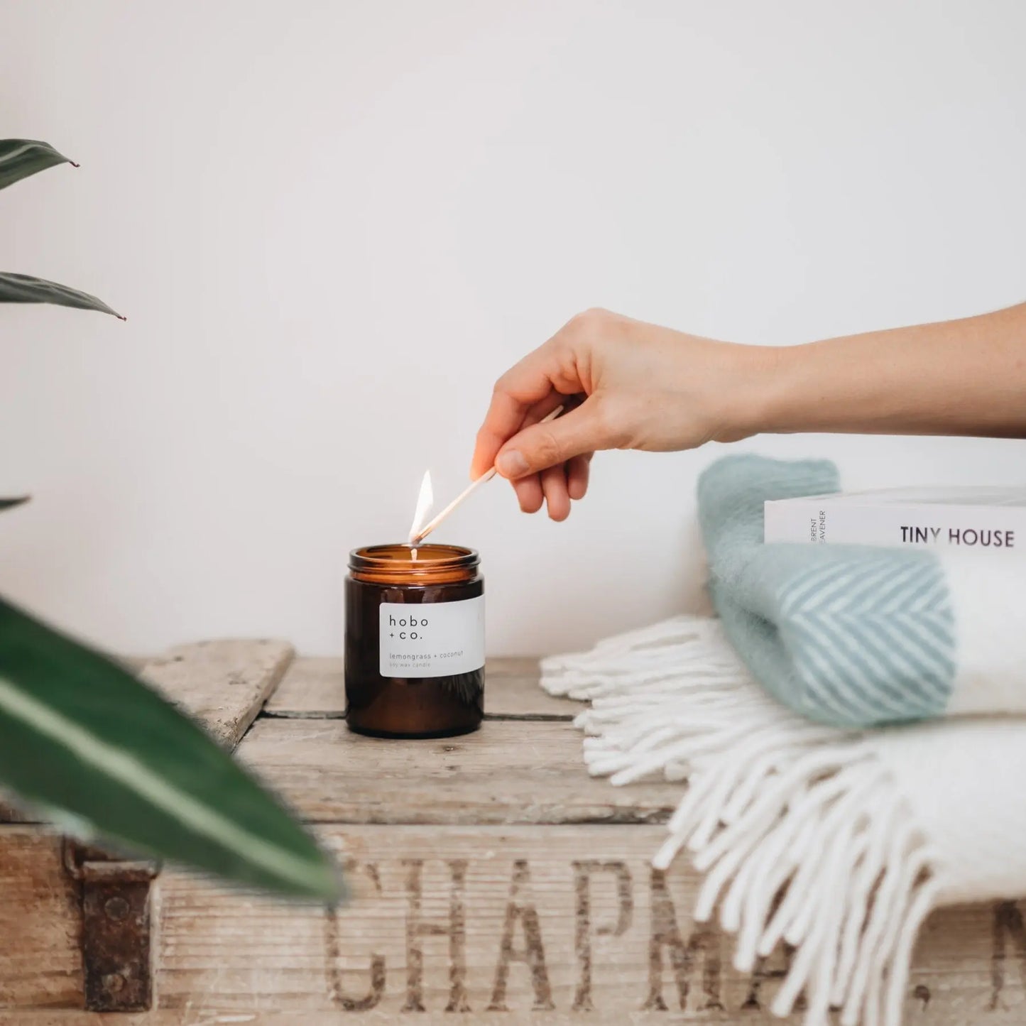 Glass Jar Lemongrass and Coconut Candle hobo + co.