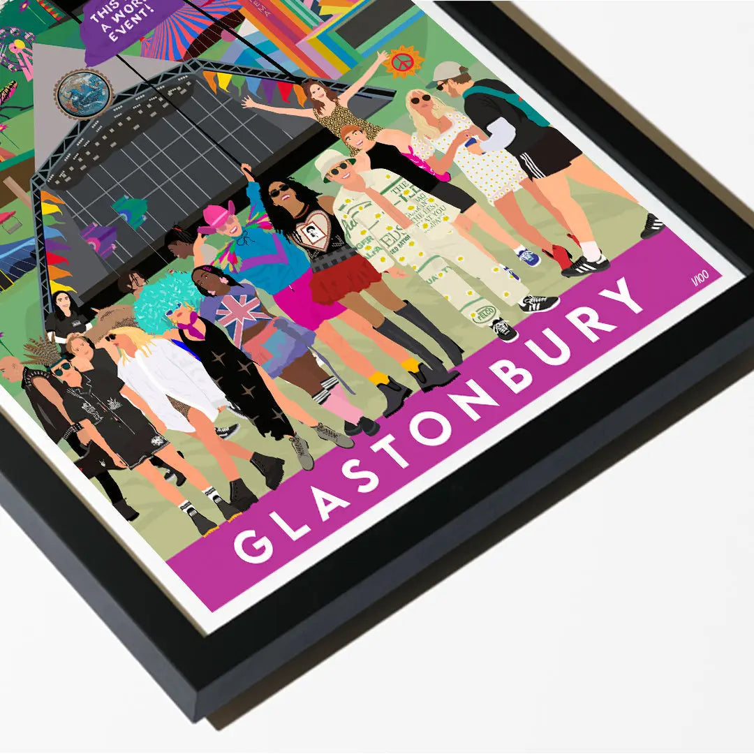 Glastonbury Festival Travel art by SAX Doodle