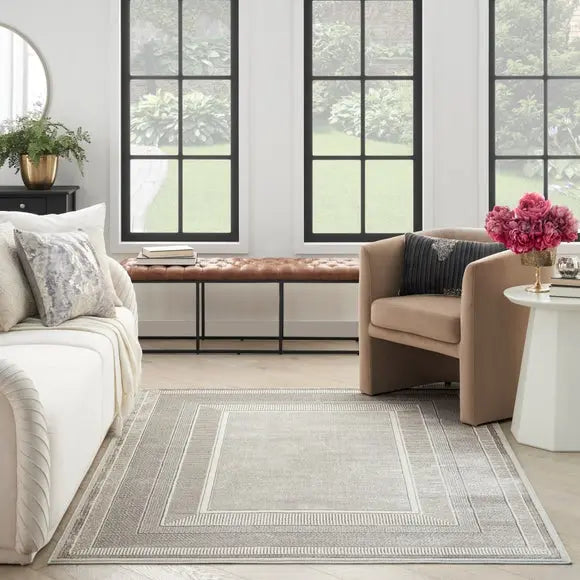 Glitz Border Velvet Rug Dunelm