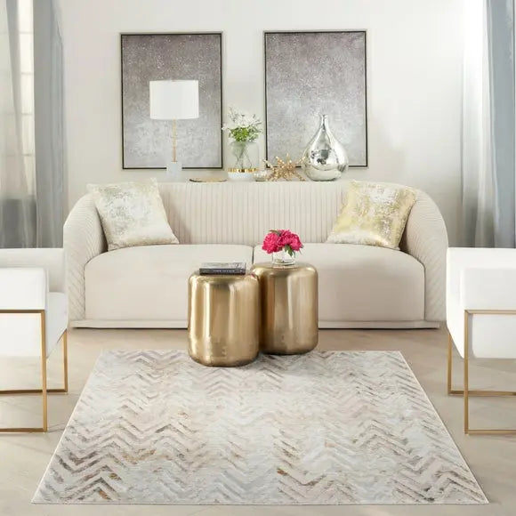 Glitz Herringbone Velvet Rug Dunelm