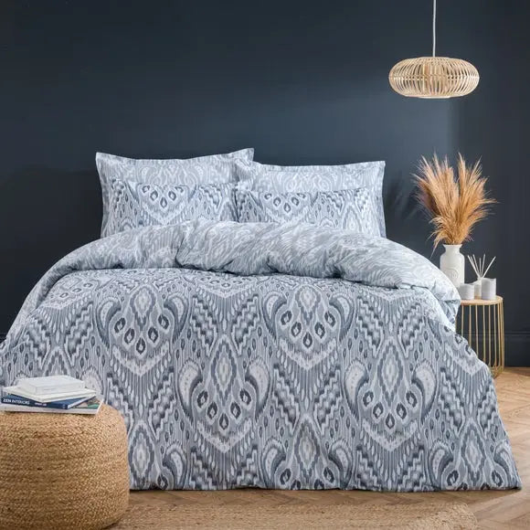 Global Ikat Cotton Duvet Cover & Pillowcase Set Dunelm