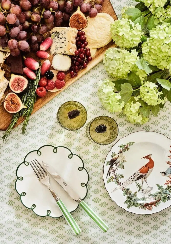 Glorious Green Scalloped Side Plates - Set of 4 Casa by Josephine Jenno