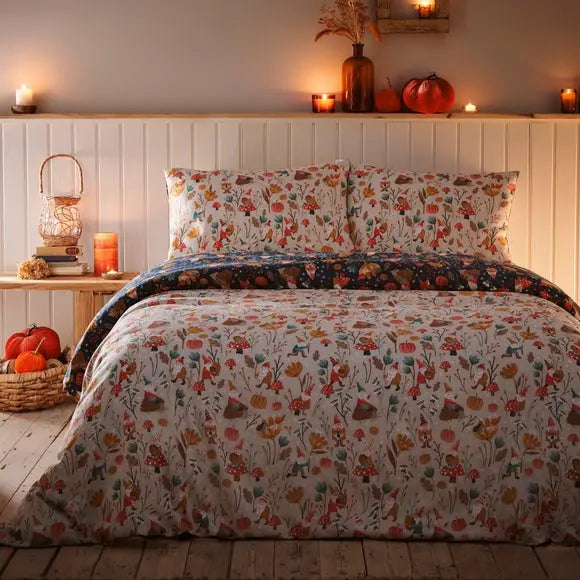 Gnomes and Friends Duvet Cover & Pillowcase Set Dunelm
