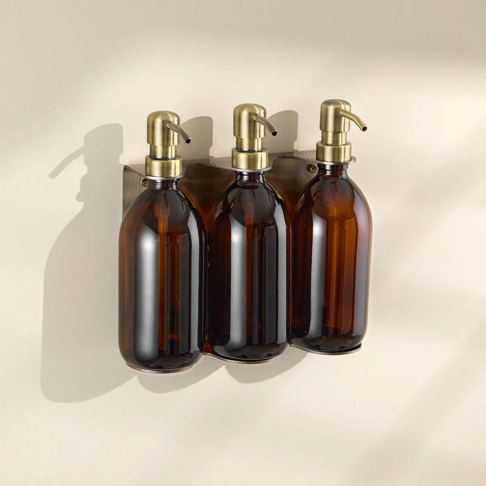 Gold Triple Wall Mounted Soap Dispenser Kuishi