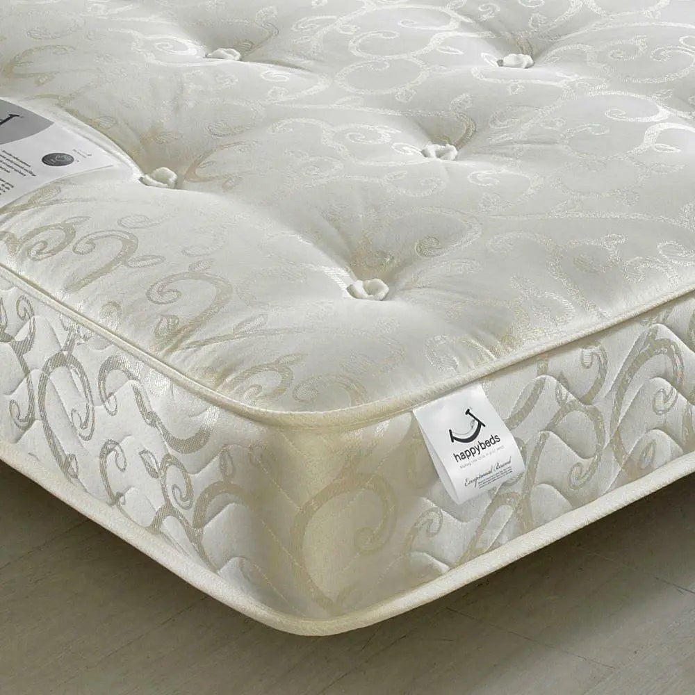 Gold Tufted Orthopaedic Spring Mattress Happy Beds
