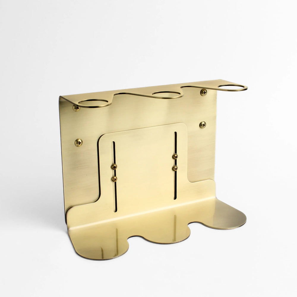 Gold Wall Bracket & Frosted White Glass Dispenser Set Namie Home