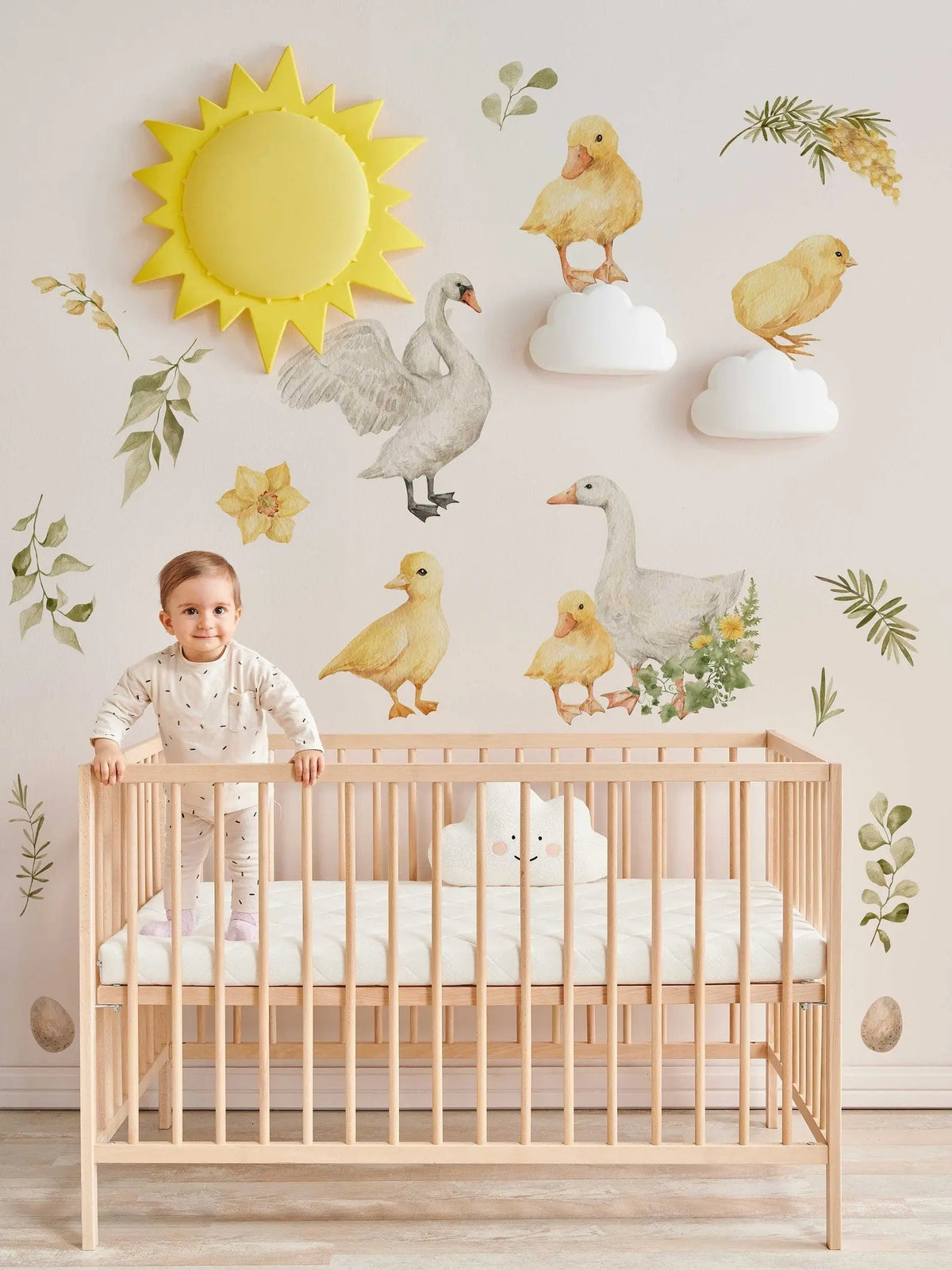 Goose Wall Decals | Watercolor Geese Wall Stickers | Farm Animals Decals | Kids Room Decor ClickWalls