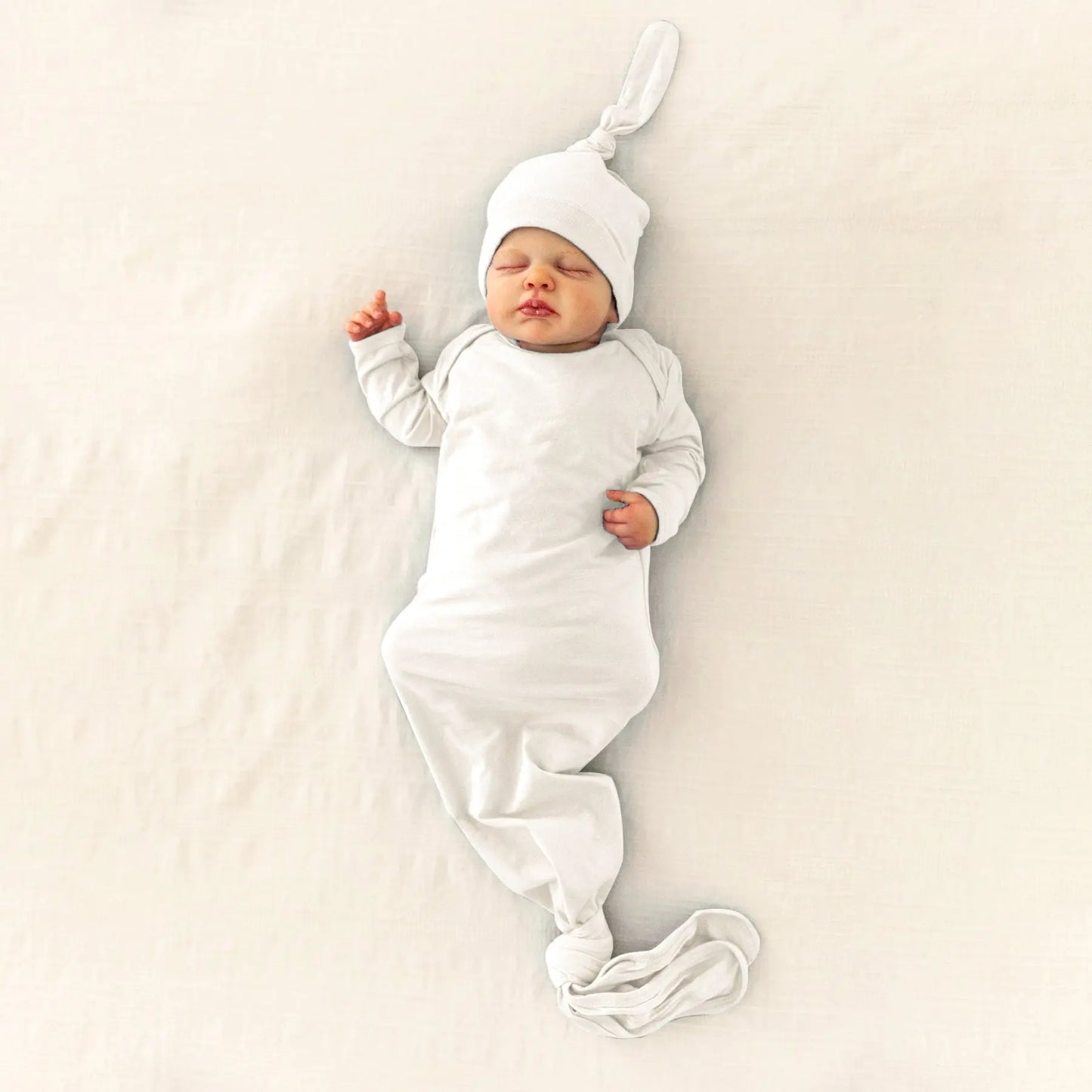 Gown- white- traditional Knotted gown PrimaCotton