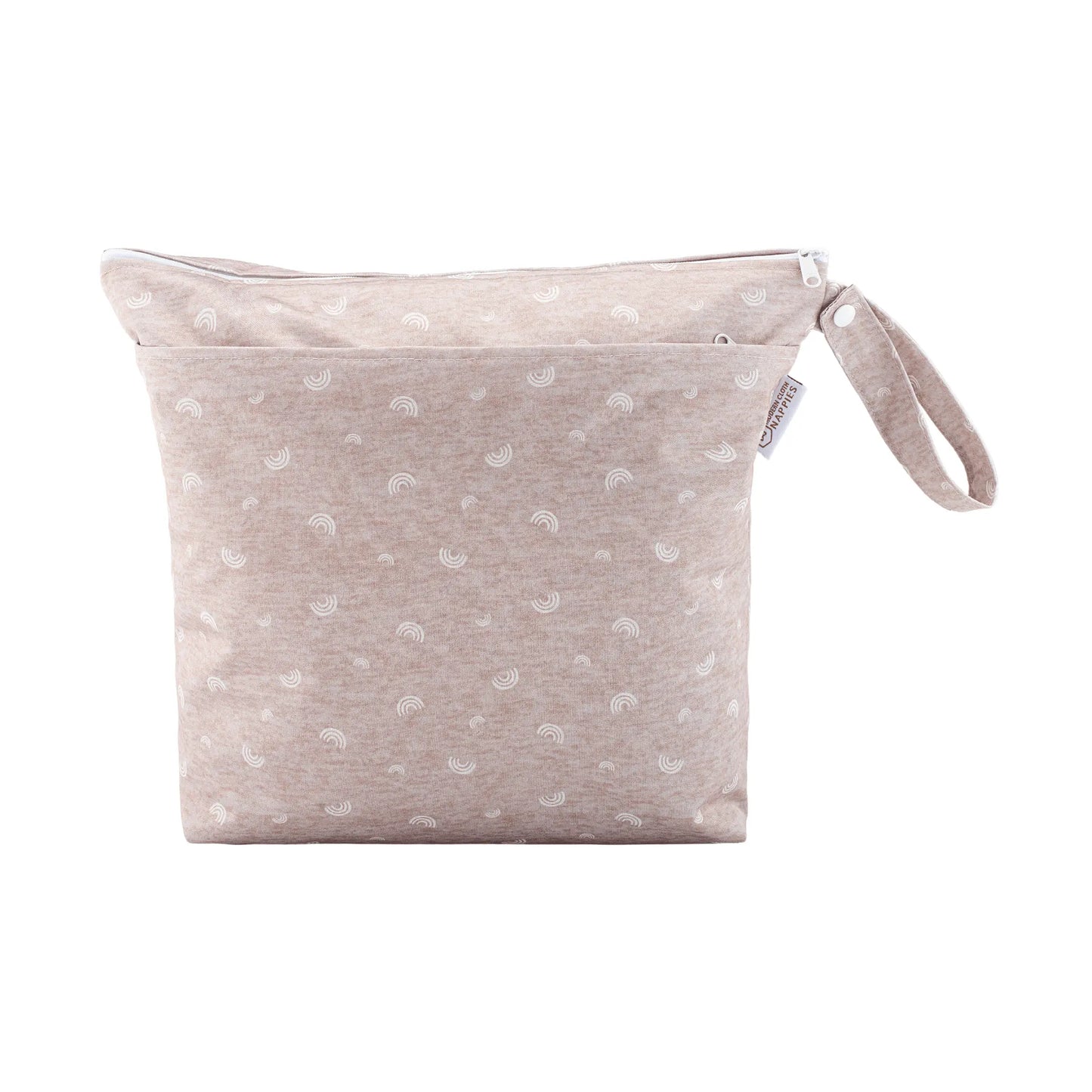 Grab & Go Nappy Wet Bags  With Handle - Rainbow Oatmeal Modern Cloth Nappies