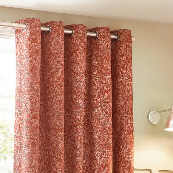 Grantley Brick Eyelet Curtains Dunelm